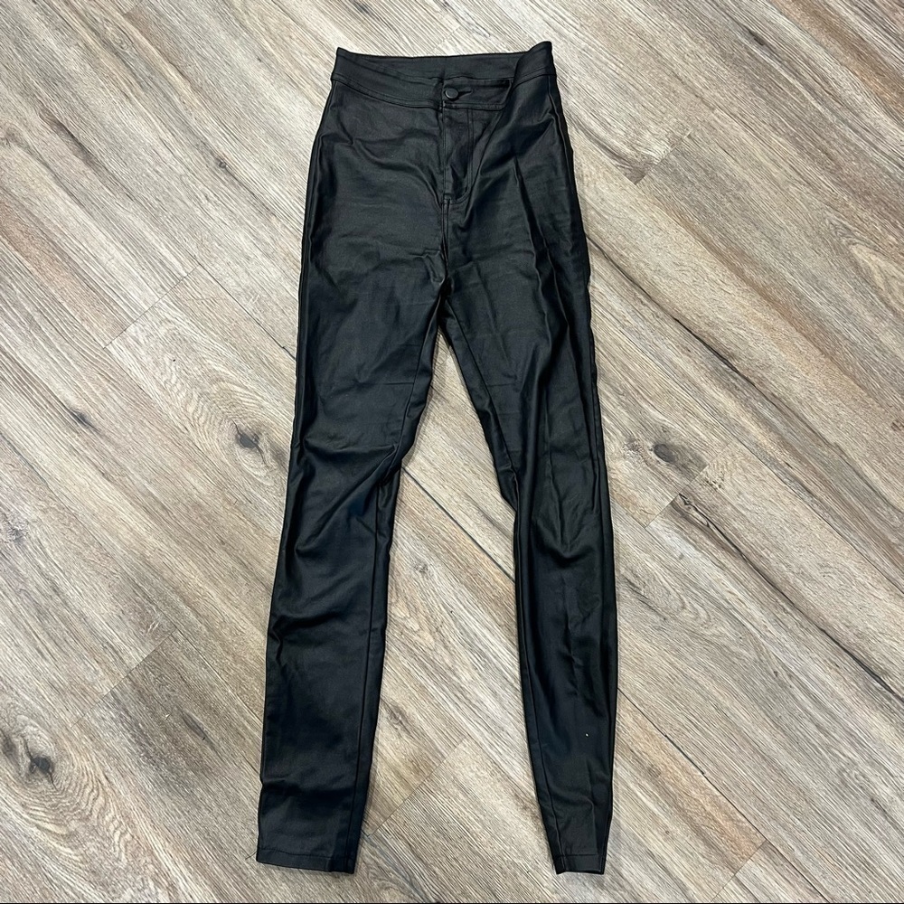 Shein Faux Leather Pants - Picture 4 of 6